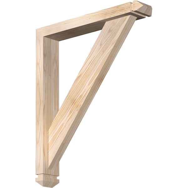 Ekena Millwork Traditional Arts and Crafts Smooth Bracket w/ Offset Brace, Douglas Fir, 3 1/2"W x 20"D x 24"H BKT0402X20X24TRA03SDF - main
